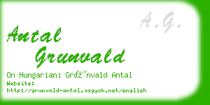 antal grunvald business card